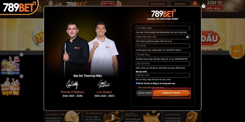 Bước 3: Xác nhận và hoàn tất đăng ký 789BET