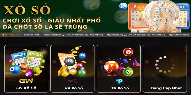 Xổ số lô đề tại 789bet